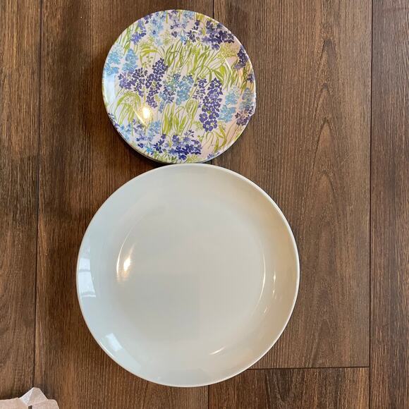 NEW The Farmhouse-Rachel Ashwell 8pc Melamine 4 Dinner/4 Salad Easter Plate Set - Picture 4 of 5